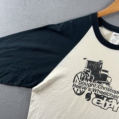 Vintage eBay Shirt Mens Large Raglan 3/4 Sleeve Baseball Christopher Reeves LOL