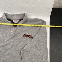 Platinum FUBU Fat Albert Junkyard Gang Embroidered Polo Sweatshirt Mens XL Gray