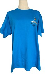 Disney Resort & Spa Ko Olina Aulani Hawaii Large Blue T-shirt Crew Neck Surfing