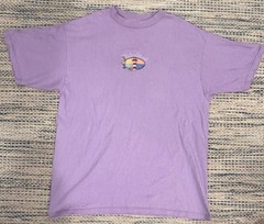Vintage Hilton Head Island Embroidered Pocket Style Tee USA Made Purple Large