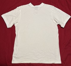 Nike Center Swoosh T-shirt Men’s Large White V-Neck Ribbed Collar Middle Swoosh