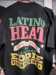 EDDIE GUERRERO LATINO HEAT ON A SHAKA HEAVYWEIGHT GARMET DYED T SHIRT “MODERN”