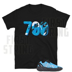 700 Pattern Shirt to Match Yeezy Boost 700 Bright Cyan MNVN / Black Shirt