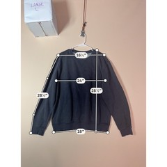 Everlast Cotton Crew Neck Sweatshirt Sweater Black Pullover Men’s Size Large L