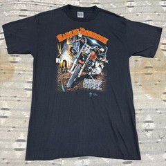 Vtg 80s Harley Davidson Shirt 3d Emblem American Steel Large