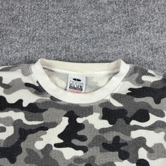 Pro Club Shirt Mens Large Gray Camo Thermal Heavyweight Waffle Knit Long Sleeve