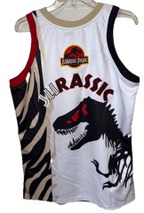 JURASSIC PARK THE LOST WORLD 1997 BASKETBALL JERSEY BY HEADGEAR CLASSICS SZ M