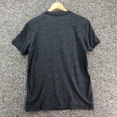 Aeropostale Graphic Tee T-Shirt Marled Black Gray Mens Sz S Crew Neck NY – EXC C
