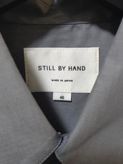 STILL BY HAND 200 Double High-Density Short Sleeve Shirt 46 Slate Gray