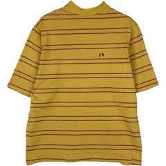 Used 70’S-80’S HANG TEN striped pattern multi-stripe mock neck surf skate t-…