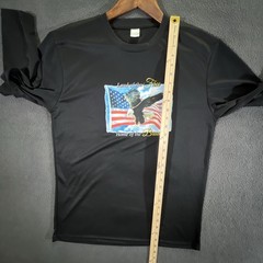 Land of the Free Home Brave Men’s Size Large Black Long Sleeve Performance Shirt