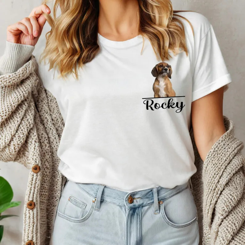 Personalized Pet Comfort Tee Custom Dog Cat Lover Shirt Gift Idea