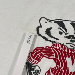 Vintage 90s University of Wisconsin Badger Shirt 2XL 26×28 White
