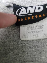 AND1 Shirt Mens Large Gray Long Sleeve Basketball Player Graphic Tee T-Shirt