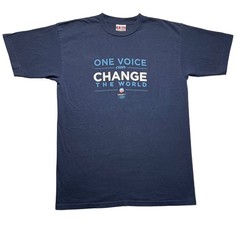 2008 Barack Obama Presidential Campaign T Shirt Mens L One Voice Double Sided