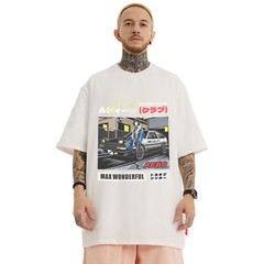 MFCT Men’s Streetwear Artwork Graphic Tee Crewneck Half Sleeves T-shirt