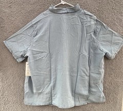 New W/ Tags Silverts Adaptive Clothing Denim Shirt Sz 3XL Open Back Easy On