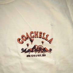Comfort Colors Men’s White Coachella 2024 Graphic Logo Short Sleeve T-Shirt M