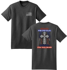 Stand For The Flag, Kneel For The Cross Screen Printed Graphic Unisex Shirt