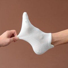 Womens Ankle Socks Athletic Running Low Cut Socks With Tab for Women White/Bl…