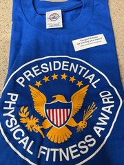 Presidential Physical Fitness Tshirt Blue Sz Large Delta Cotton Chest 44×30” New