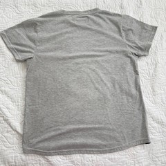Brooklyn Standard Gray T-Shirt with Red Plastic “Wavy” Stencil Men’s Large EUC