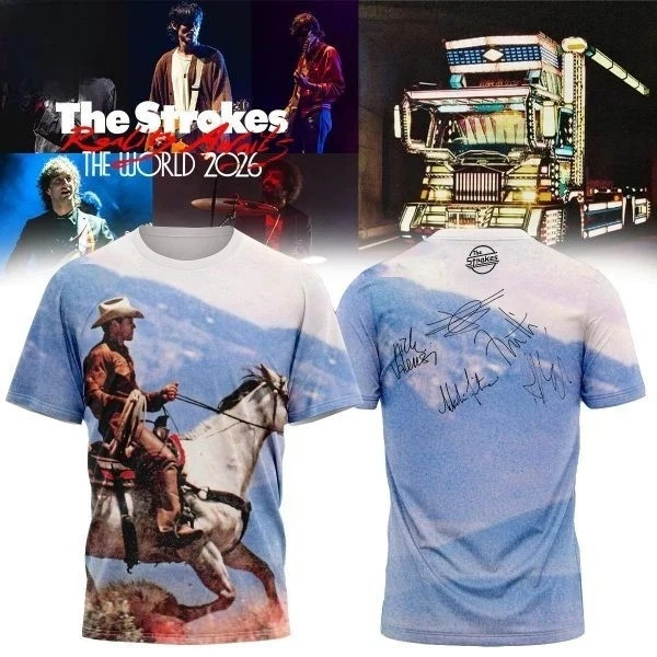 The Strokes Reality Awaits Tour 2026 Signature 3D T-Shirt L355