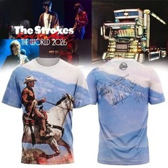 The Strokes Reality Awaits Tour 2026 Signature 3D T-Shirt L355