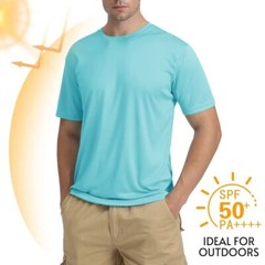 UPF50+ Men’s UV Shirts Skin Protection Summer Short Sleeve Water Sport Casual T