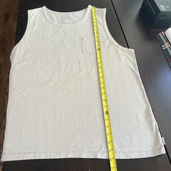 Banks Journal Men’s XL 100% Organic Cotton Primary Tank Top Soft Bone/Beige Hue