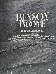 Thrashed Benson Boone Concert T Shirt XXL Black Paint Splatter Graphic Tee