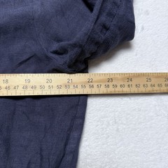 Frank Leder Shacket Mens Small Drawstring Waist 100% Linen Chore Shirt Jacket