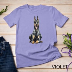 Watercolor Portrait Doberman Pinscher For Dog Owners Unisex T-shirt