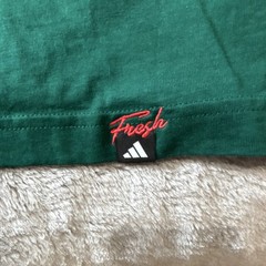 adidas Fresh Men’s Green Pizza Graphic Crew Neck T-Shirt Short Sleeve S