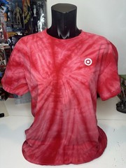 Target Store Employee Red Tye Dye Uniform T-Shirt Large Official Retail Old Rare
