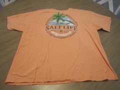 Salt Life “On Salt Time” Men’s Orange Pocket T-Shirt – Size XL WOW!!!!!