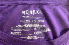 Beetlejuice Graphic Tee Shirt Purple Tim Burton 2XL Official Licensed T-Shirt