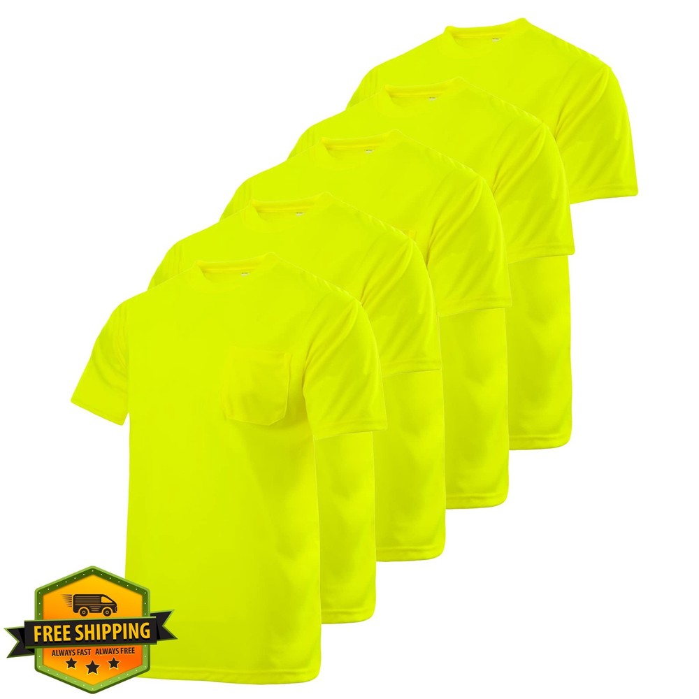 JORESTECH T-Shirt Yellow Medium, 5 Pack