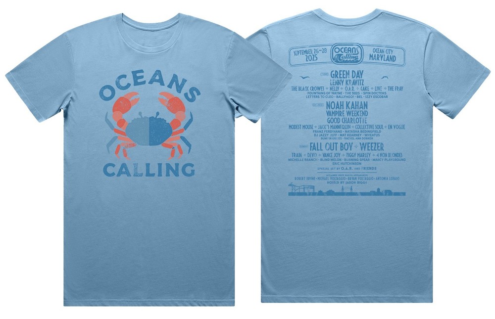 Oceans Calling Crab Lineup In Ocean City Maryland On September 26-28 2025 Tee