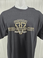US Navy Men’s XL Black Graphic T-shirt Onward to Victory 7.62 Designs