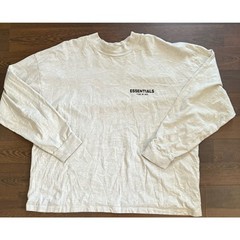 Fear of God Essentials | Mens Long Sleeve Shirt | Light Oatmeal | Size XXL