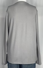 Alfani Stretch Men Gray Solid Crewneck Longsleeved Performance Shirt Henley New
