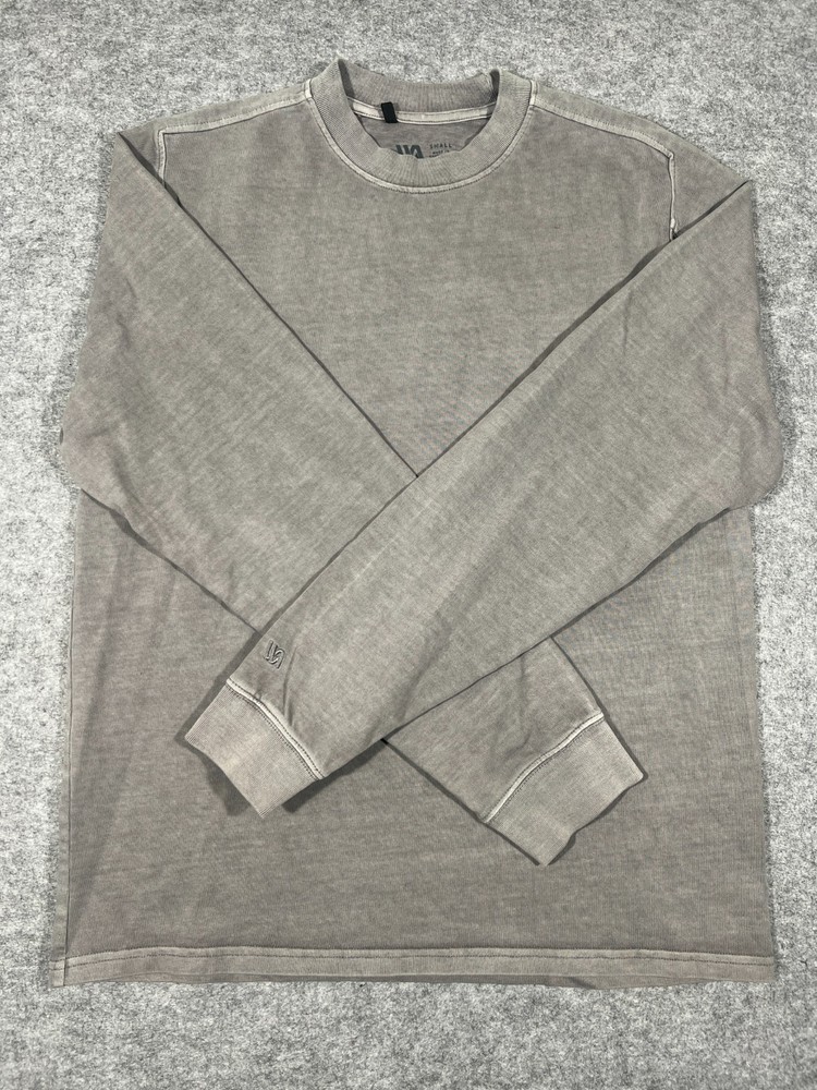 VRST Shirt Mens Small Taupe Cotton Embroidered Logo Ribbed Outdoor Casual Wear
