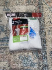 Mens XL/XG Hanes Tagless TShirts 2 Pack White Comfort Soft Wicking Fabric