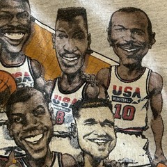 NWT Vintage 1992 Dream Team Barcelona Olympic T Shirt XL Michael Jordan NBA
