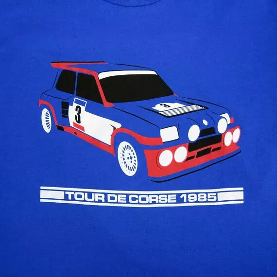 1985 R5 TOUR DE CORSE GROUP B RALLY RACE WINNER T-SHIRT TURBO RACING FRANCE MAXI