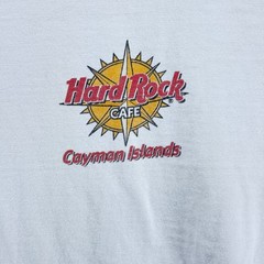 Vintage Hard Rock Cafe T Shirt Mens XL White Cayman Islands Heavy Tee Souvenir
