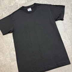 Vintage Hanes Heavyweight 50/50 Black Blank T Shirt Size Medium