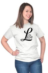 Live Laugh Love Cute Romantic Valentines Day Womens Crewneck T Shirt Tees Tops
