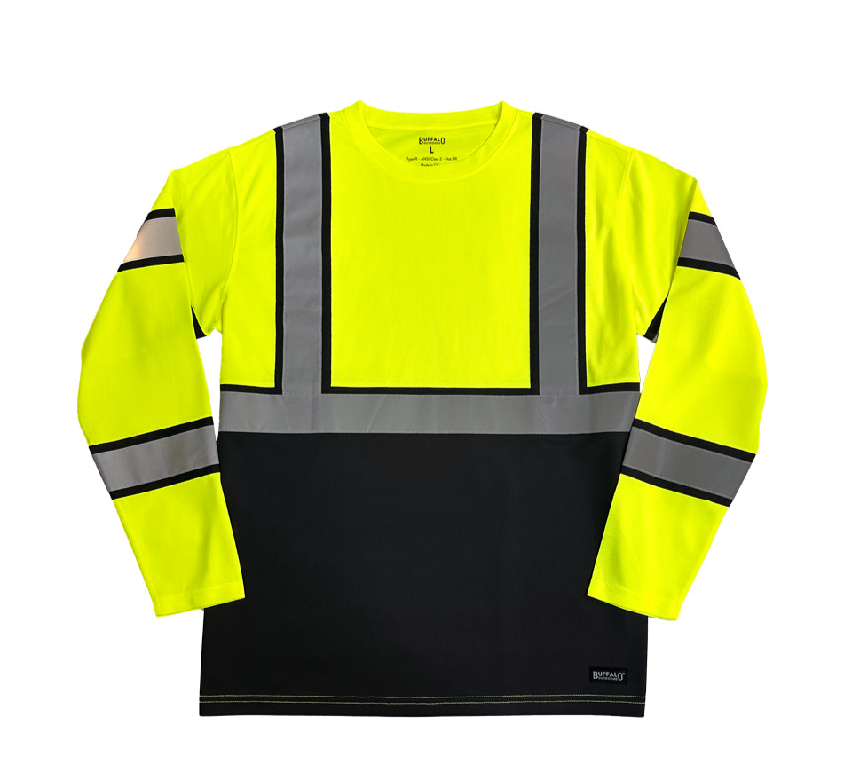 Buffalo Outdoors® Class 2 Hi-Vis Long Sleeve Safety T-Shirt